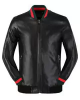 jacket gucci de moto col classique zipper pocket